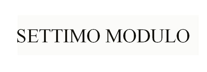 7° MODULO – amatoriale